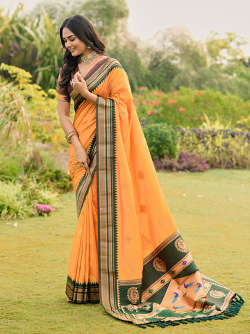 Soft ilkal Paithani Silk Saree