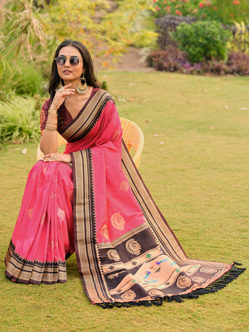 Soft ilkal Paithani Silk Saree