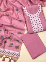 Presenting New Concept Unstitched Pink Dress