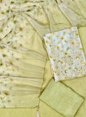 Soft Organza Dori And Gota Pati  Pista Suit