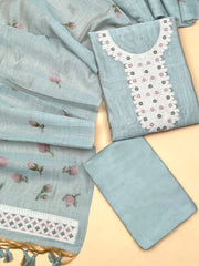 Presenting New Concept Unstitched Sky Dress