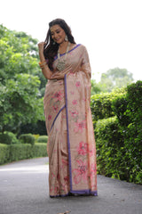 Soft Tussar Silk Pache Saree