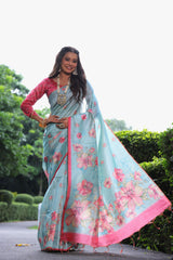 Soft Tussar Silk C Green Saree