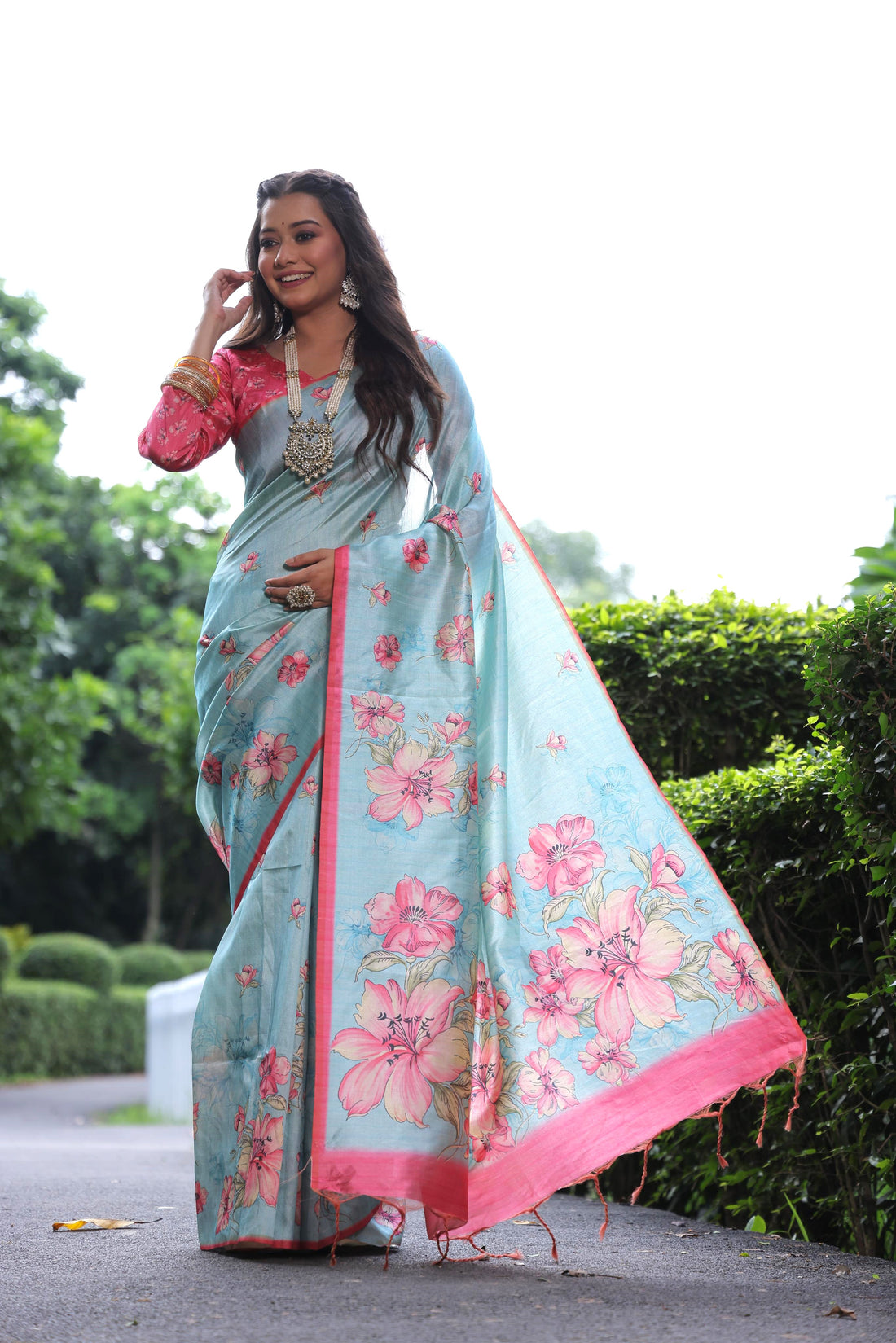 Soft Tussar Silk C Green Saree