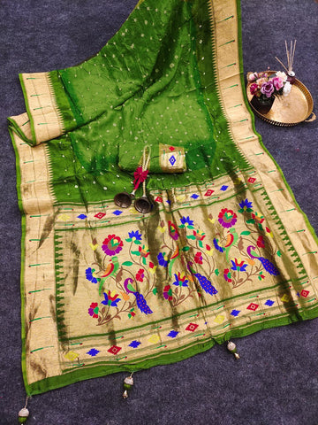 Premium Soft Pure Viscose Paithani saree