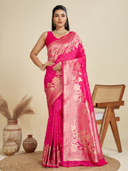Soft Kanjivaram Silk Pink Saree