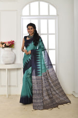 Soft Tussar Silk C Green Saree