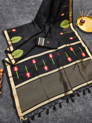 PREMIUM SOFT PURE LINEN SILK SAREE