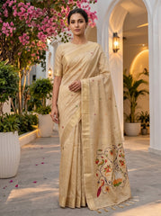 Premium Soft moga cotton paithani pich saree