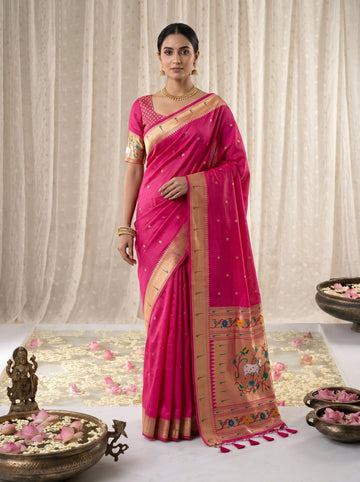 Soft Paithani silk Saree