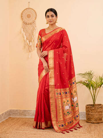 Soft Paithani silk Saree