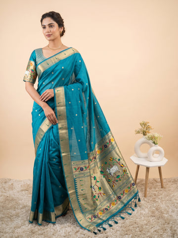 Soft Paithani silk Saree
