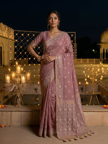 Premium soft muga Cotton saree