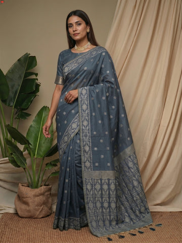 Premium soft muga Cotton saree
