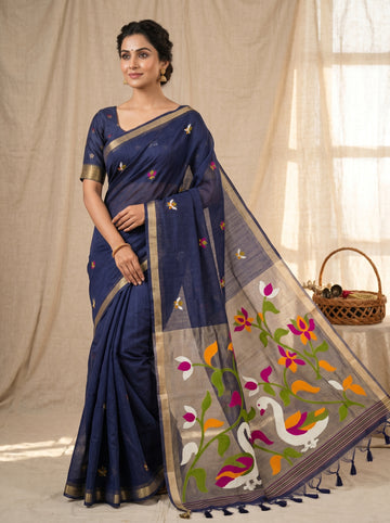 PREMIUM SOFT PURE LINEN SILK SAREE