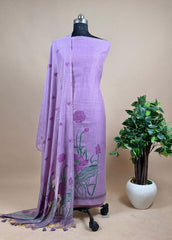 Presenting New Concept Unstitched Purple Dress