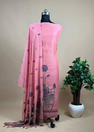 Presenting New Concept Unstitched Pink Dress