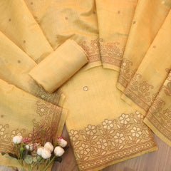 Presenting New Concept Unstitched  Salwar Yellow Suit