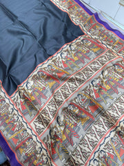 Soft Tussar Silk Neavy Blue Saree