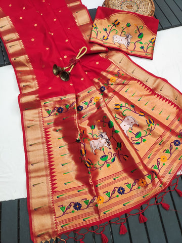 Soft Paithani silk Saree