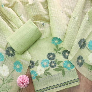 Pure Soft Muga Cotton Pista  Suit