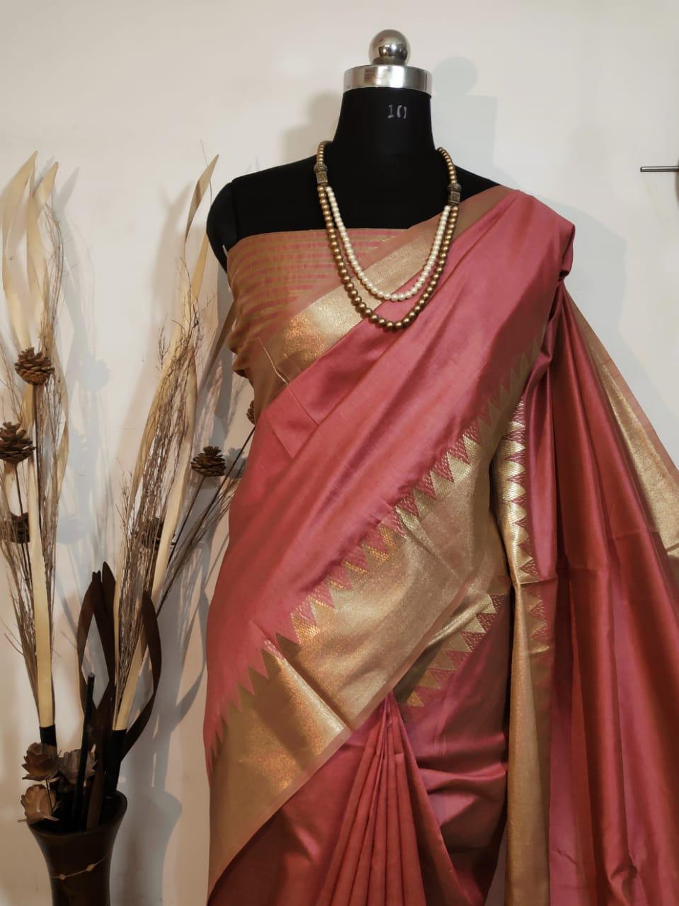 Aasam Silk Weaving Paech Saree
