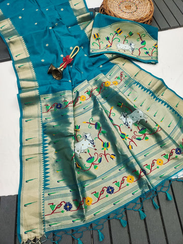 Soft Paithani silk Saree