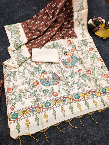 SOFT TUSSAR SILK SAREE