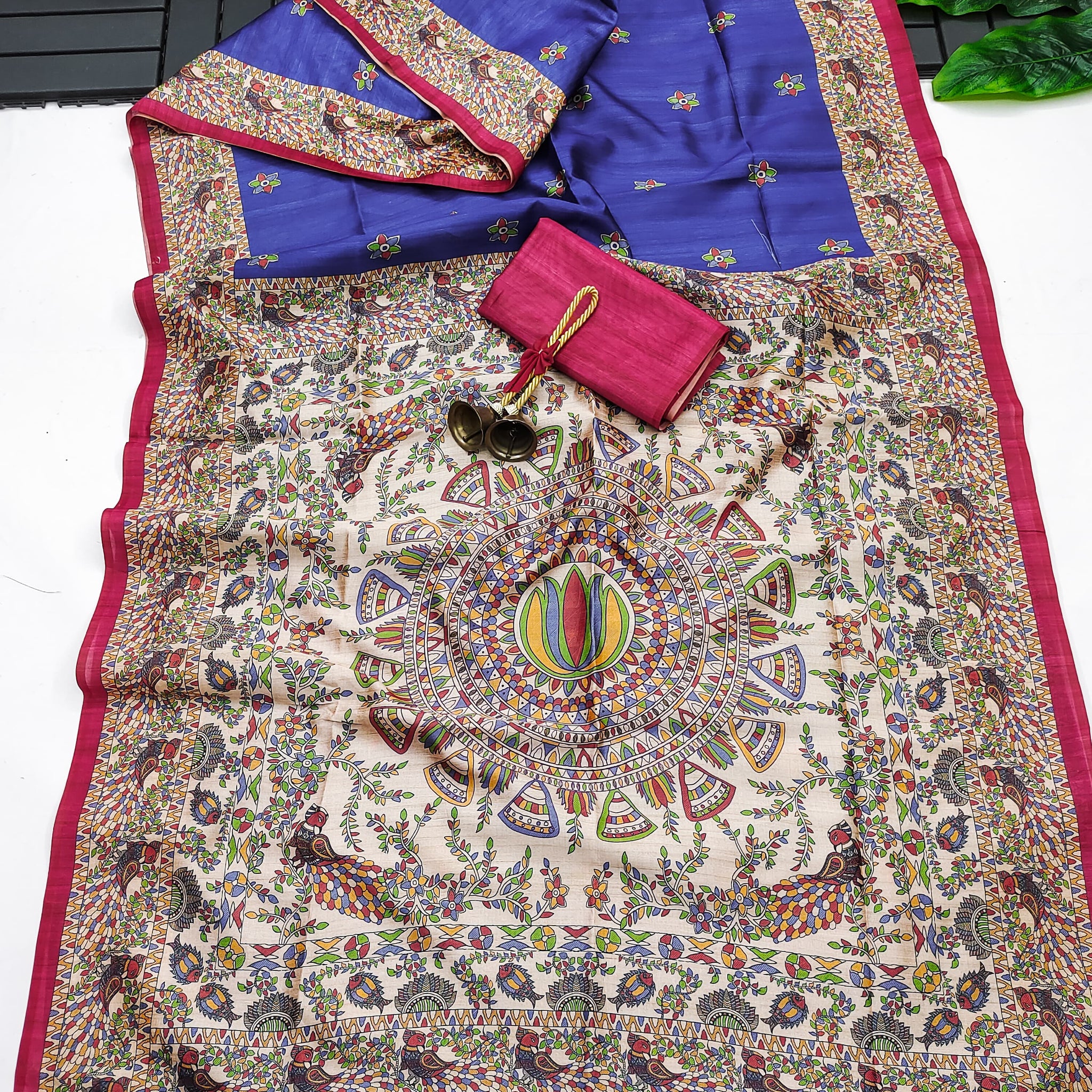 Soft Tussar Silk Madhubani
