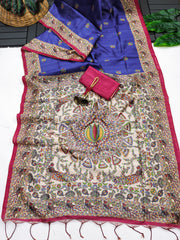 Soft Tussar Silk Madhubani