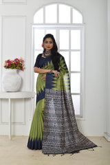 Soft Tussar Silk Perot Saree
