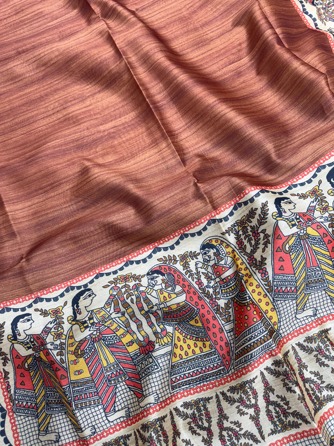 Soft Tussar Silk Coffee Saree