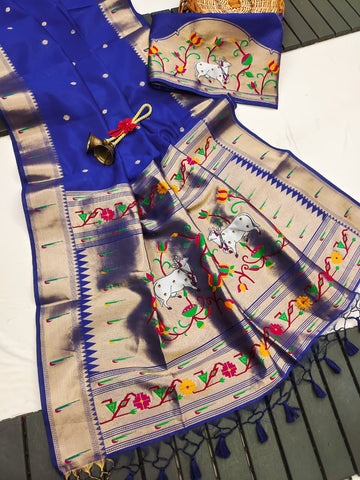 Soft Paithani silk Saree