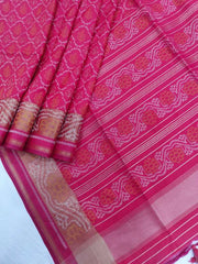 Soft Pure Rajkoti Silk Tomato Saree