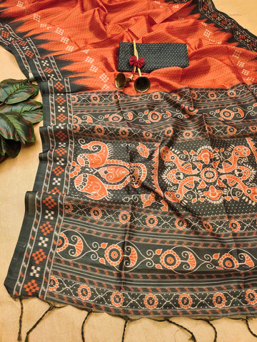 Soft Tussar silk saree