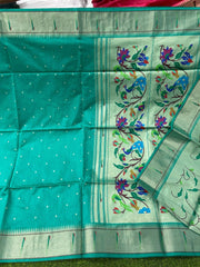 Soft Khadi Raw Silk Rama Saree