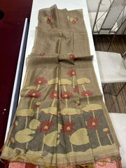 Premium Soft Muga Silk Coffee Saree