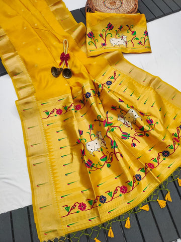 Soft Paithani silk Saree