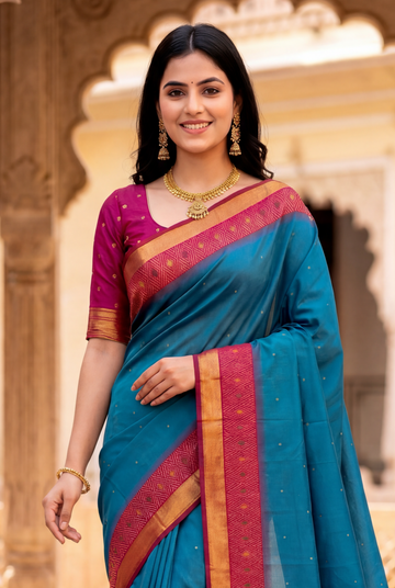 Soft Ikkat Patola Silk Zari Woven Saree