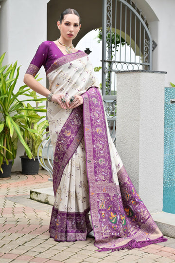 PREMIUM SOFT BANARASI SILK PATOLA AND AJARAKH SAREE