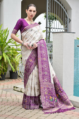 PREMIUM SOFT BANARASI SILK PATOLA AND AJARAKH SAREE