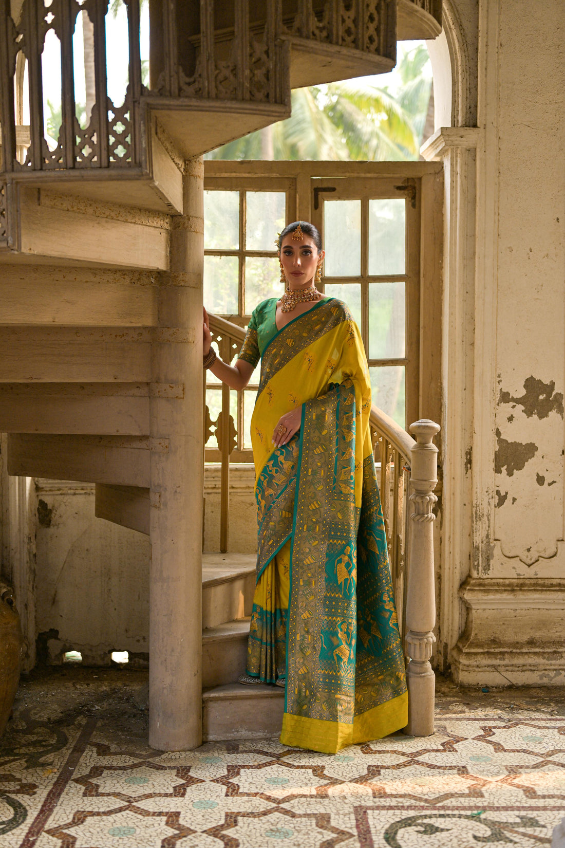 Banarasi Silk Yellow Saree