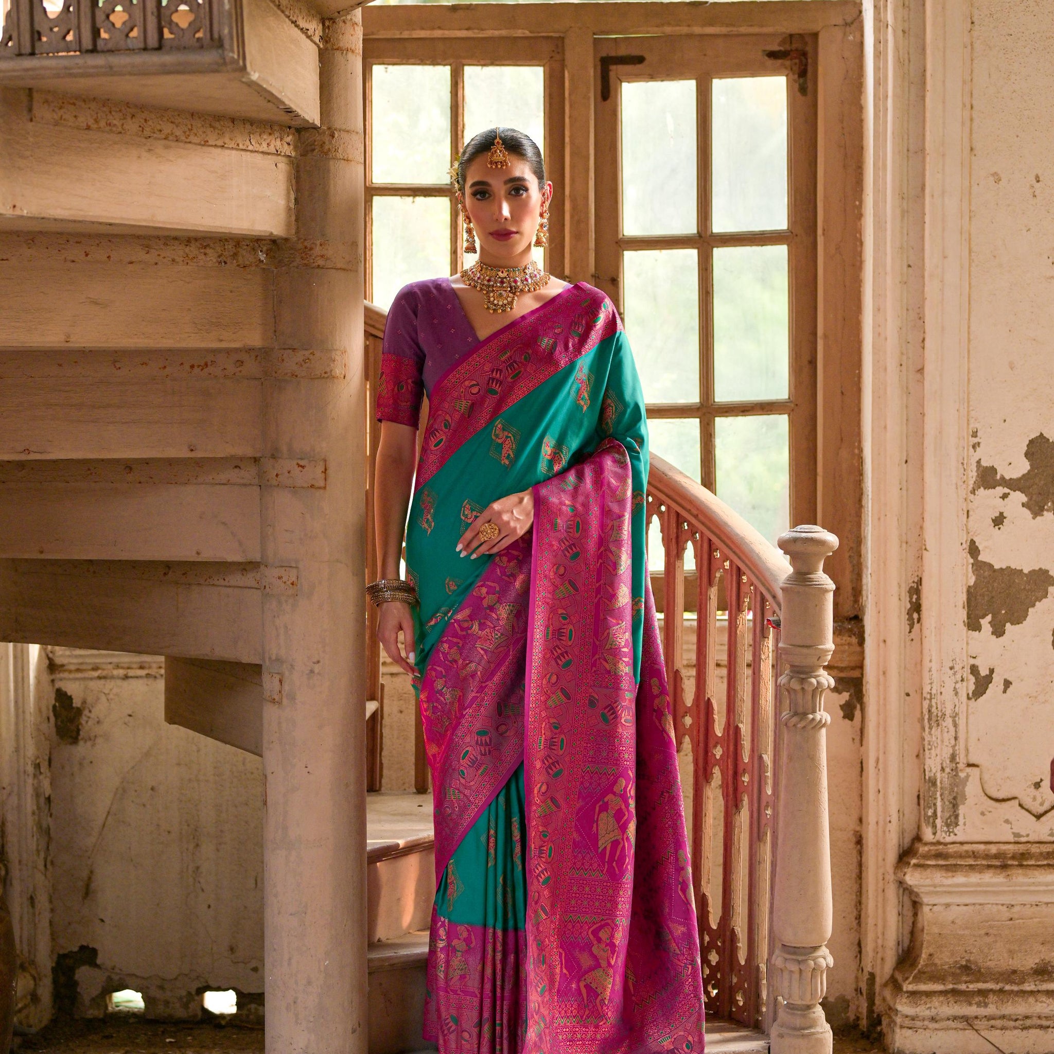 Banarasi Silk Rama Saree