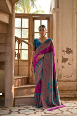 Banarasi Silk Wine Saree