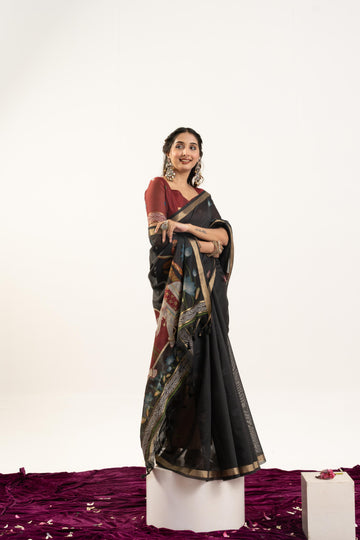 Premium Soft muga cotton saree