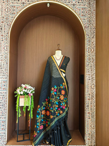PREMIUM SOFT LINEN SILK SAREE