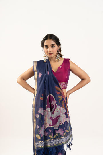 Premium Soft muga cotton saree