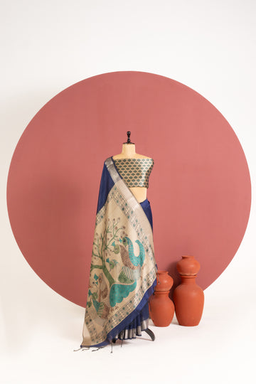 Soft Khadi Raw silk saree