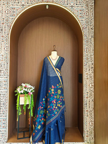 PREMIUM SOFT LINEN SILK SAREE