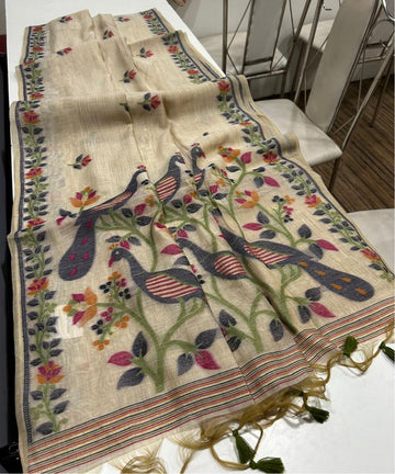 Premium soft Muga Cotton saree